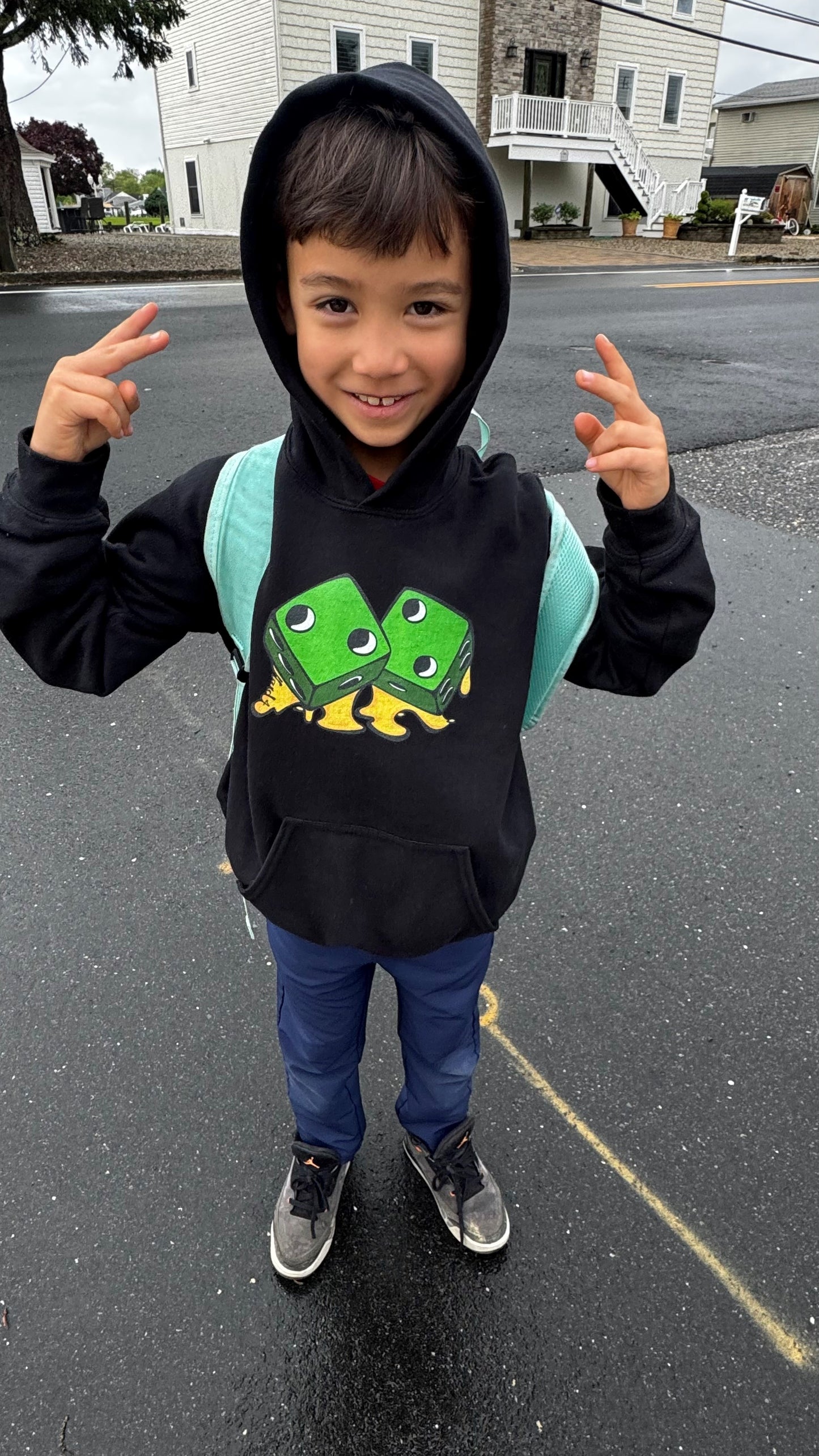 Original Hard 4 Youth Heavy Blend Hoodie Green Dice